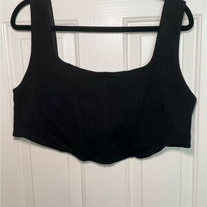 Princess Polly Black Corset Crop Top